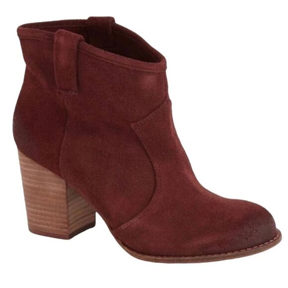 Splendid Lakota Leather Suede Chunky Heel Ankle Booties 10 - Picture 10 of 11